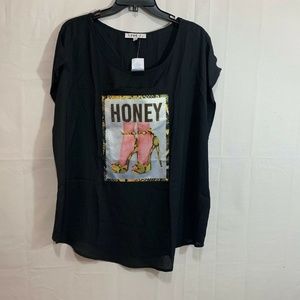 Love J Womens NWT Leopard Heels Honey Blouse Top in 2X or 3X